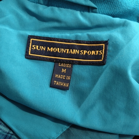 ❗NWT Sun Mountain Sports Vintage Blue Plaid Windbreak Women's Size Medium - Picture 5 of 5